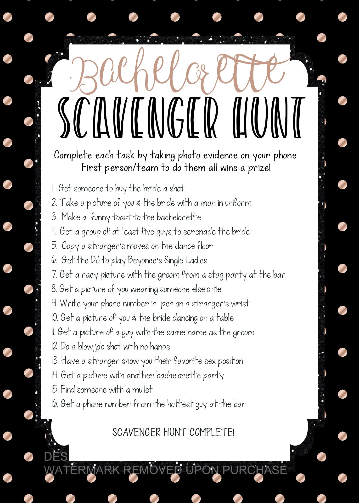 INSTANT DOWNLOAD Printable Bachelorette Scavenger Hunt Game Etsy instant-download-printable-bachelorette-scavenger-hunt-game-etsy