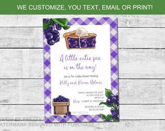 Little Cutie Pie Baby Shower Invitation | A Little Cutie is On the Way Shower Invite | Berry Baby Shower Invite | Fruit Baby Shower Invite