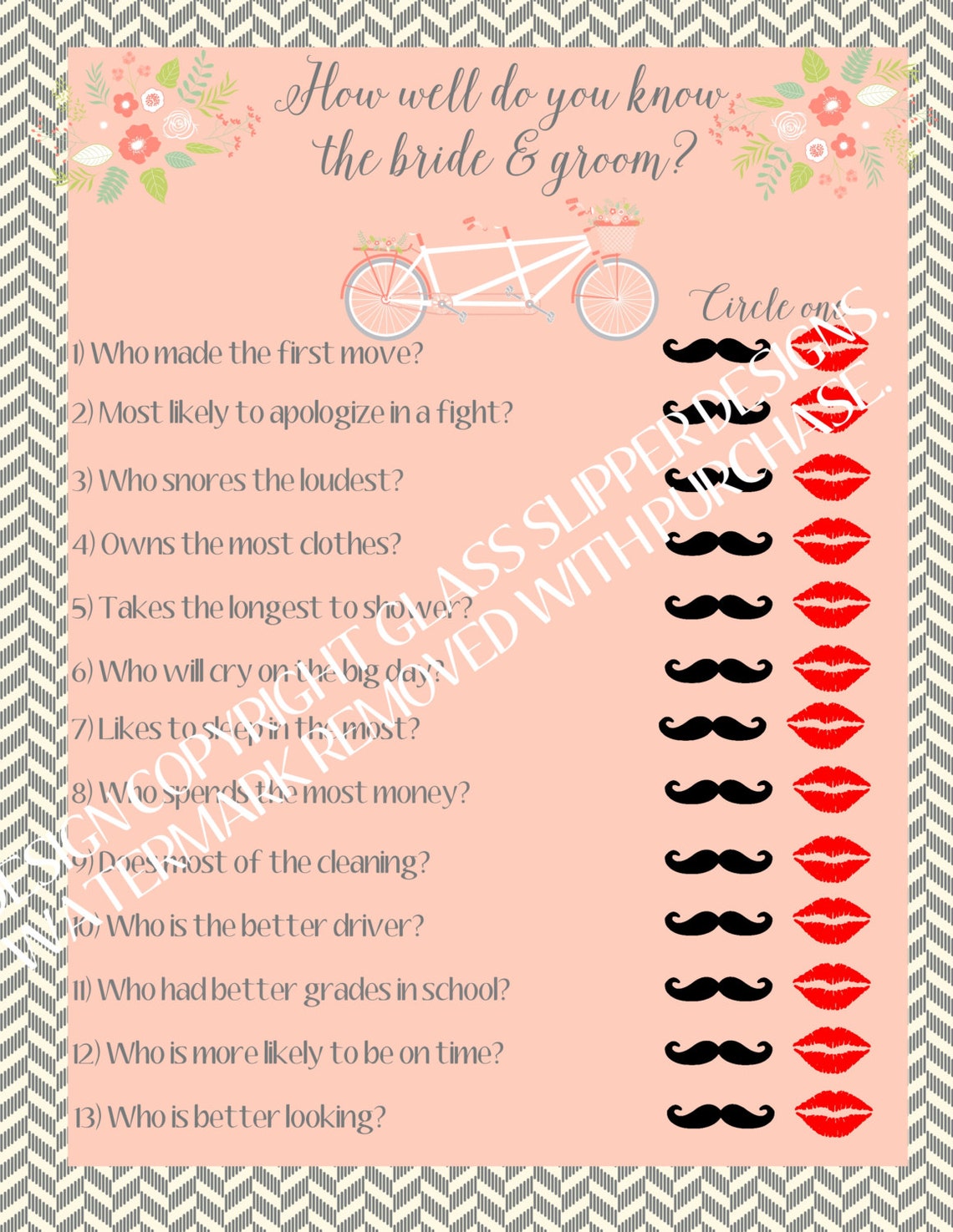 Printable Bridal Shower Game Couples Shower Game Bride And Etsy Australia