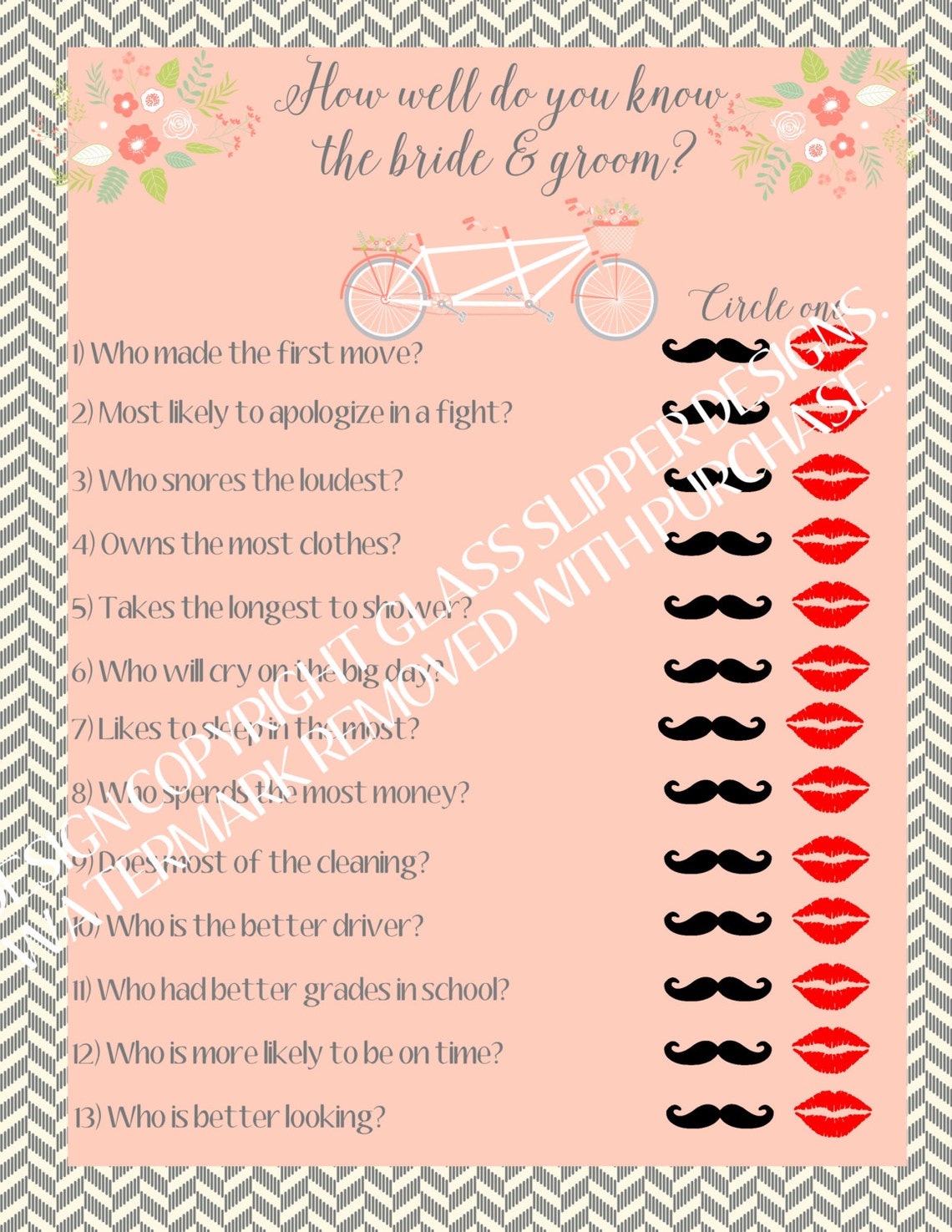 Printable Bridal Shower Game Couples Shower Game Bride and Etsy Australia