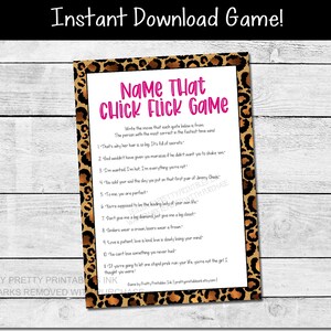 Name That Chick Flick Game Printable Girls Night in Game Female ...