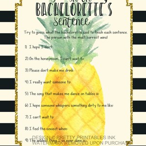 Bachelorette Party Game, Beach Bachelorette Party Games, Pineapple Bachlelorette Game, Striped Bachelorette Games, Fun Bachelorette Games image 4