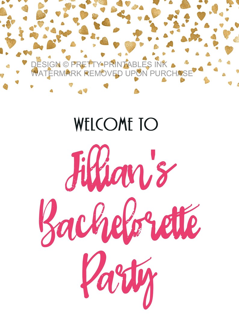 Printable bachelorette welcome sign welcome bachelorette | Etsy