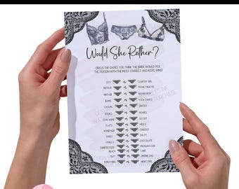 Douchespel zwarte lingerie - dit of dat, wat zou ze kiezen (digitale download)