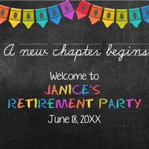 Printable teacher retirement sign, teacher retirement party welcome sign, customized teacher retirement party sign, crayon sign printable image 2