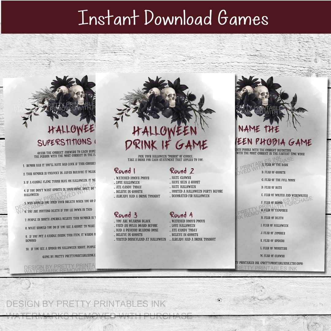 Printable Adult Halloween Games Halloween Party Games Halloween ...