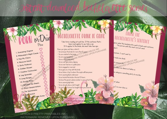 Instant download bachelorette party games | flamingo bachelorette party games | last flamingle bachelorette games | virtual bach games Il_570xn