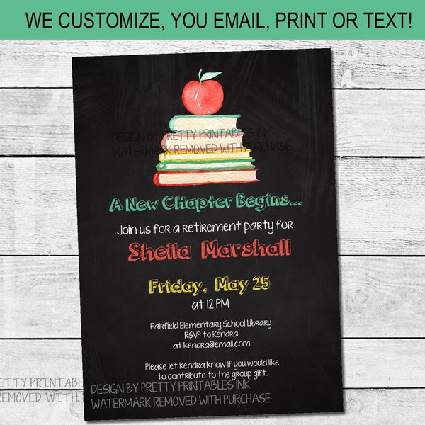 Teacher Retirement Invitation - Etsy