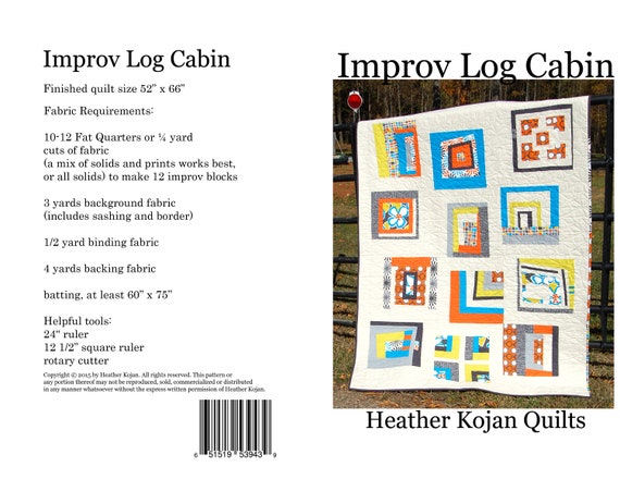 Improv Log Cabin Quilt Etsy
