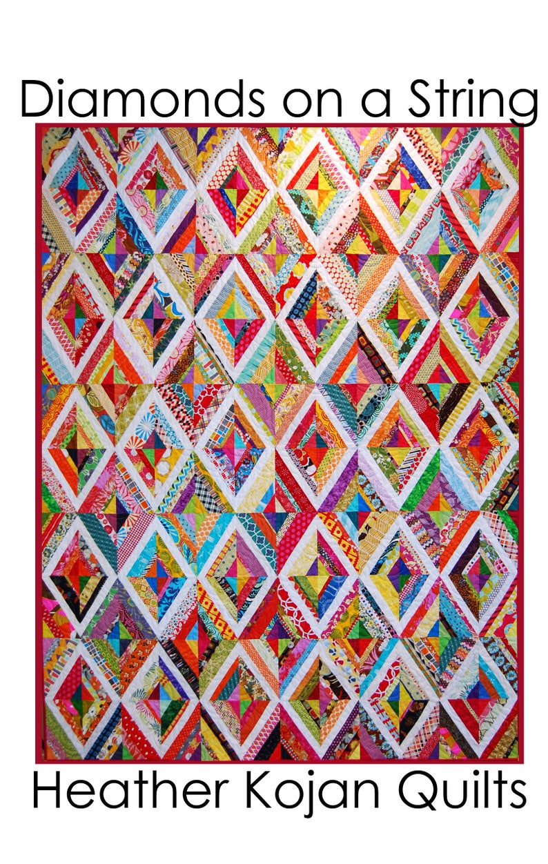 PDF Version Only Diamonds on a String Quilt Pattern image 1
