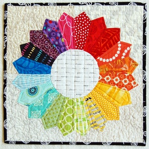 PDF Version Only Dresden Rainbow Mini Quilt Pattern