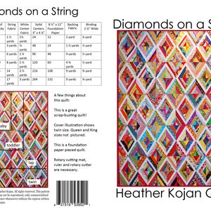 PDF Version Only Diamonds on a String Quilt Pattern image 3