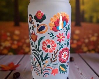 Vaso de punto hecho a mano