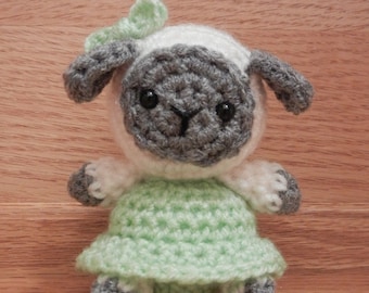 Crochet Pattern: Amigurumi Lamb, Little Miss Ewenice