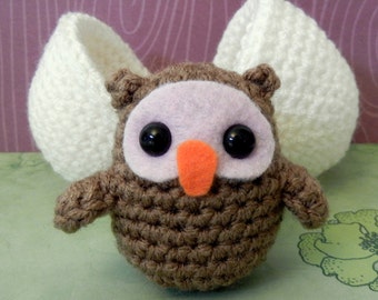 Crochet Pattern: Amigurumi Egg Babies, Owl Chick and Egg