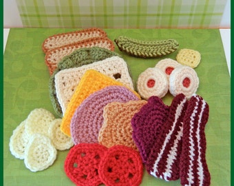 Crochet Pattern: Crochet Food, Let's Do Lunch