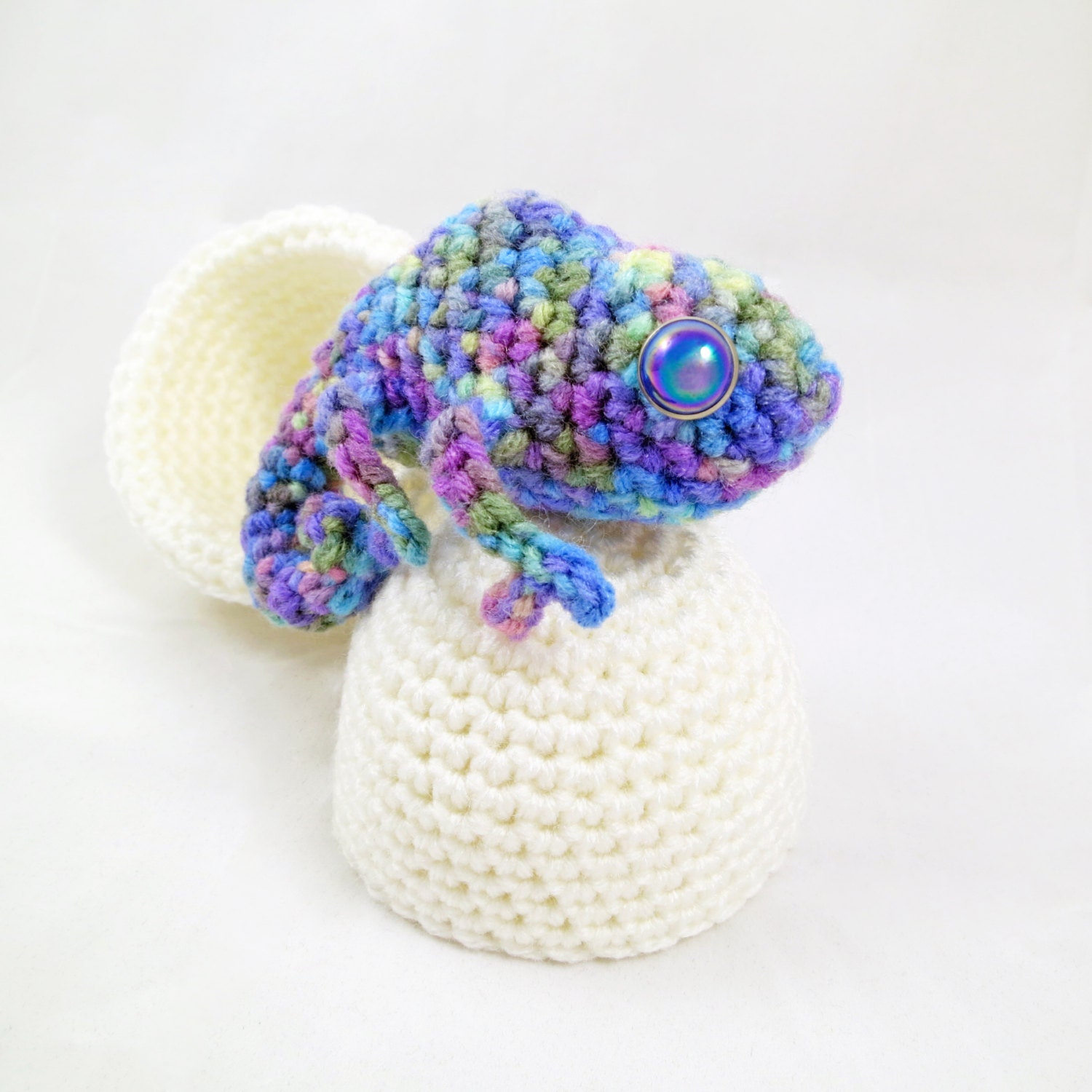 Crochet Pattern Amigurumi Egg Babies Baby Chameleon and Egg Etsy