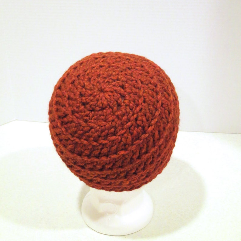 Crochet Hat Pattern Unisex Chunky Back Loop Beanie