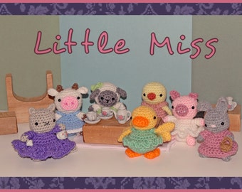 Crochet Pattern: Amigurumi Dolls, Little Miss Collection