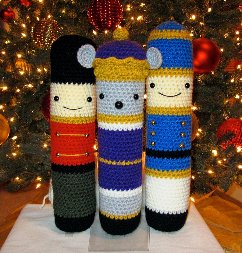 Crochet Patterns: Amigurumi Christmas Nutcracker, Mouse King, Tin Soldier image 1