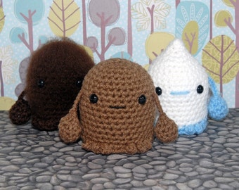 Patrón de ganchillo: Amigurumi Bigfoot Pals