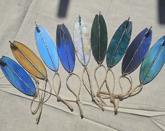 Surfboard Stained Glass Suncatcher