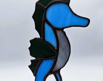 Seahorse Stained Glass Pattern – Printable PDF & PNG Templates |  DIY Pattern for Crafters