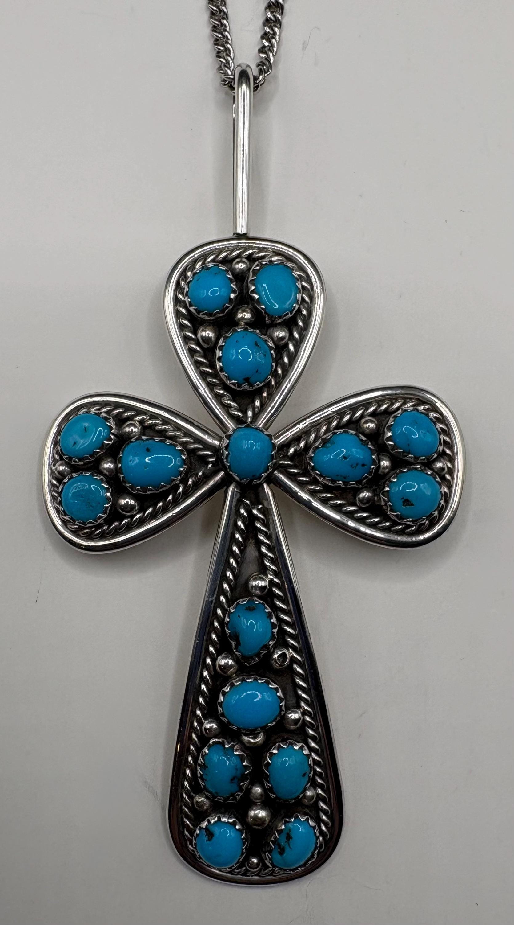 Vintage Navajo Stamped Cross Pendant - Etsy