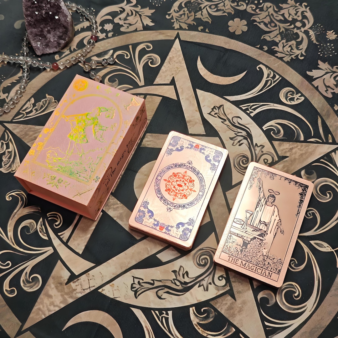 Gold Foil Tarot Deck – Waterproof Rider Waite Cards With Guidebook - Etsy