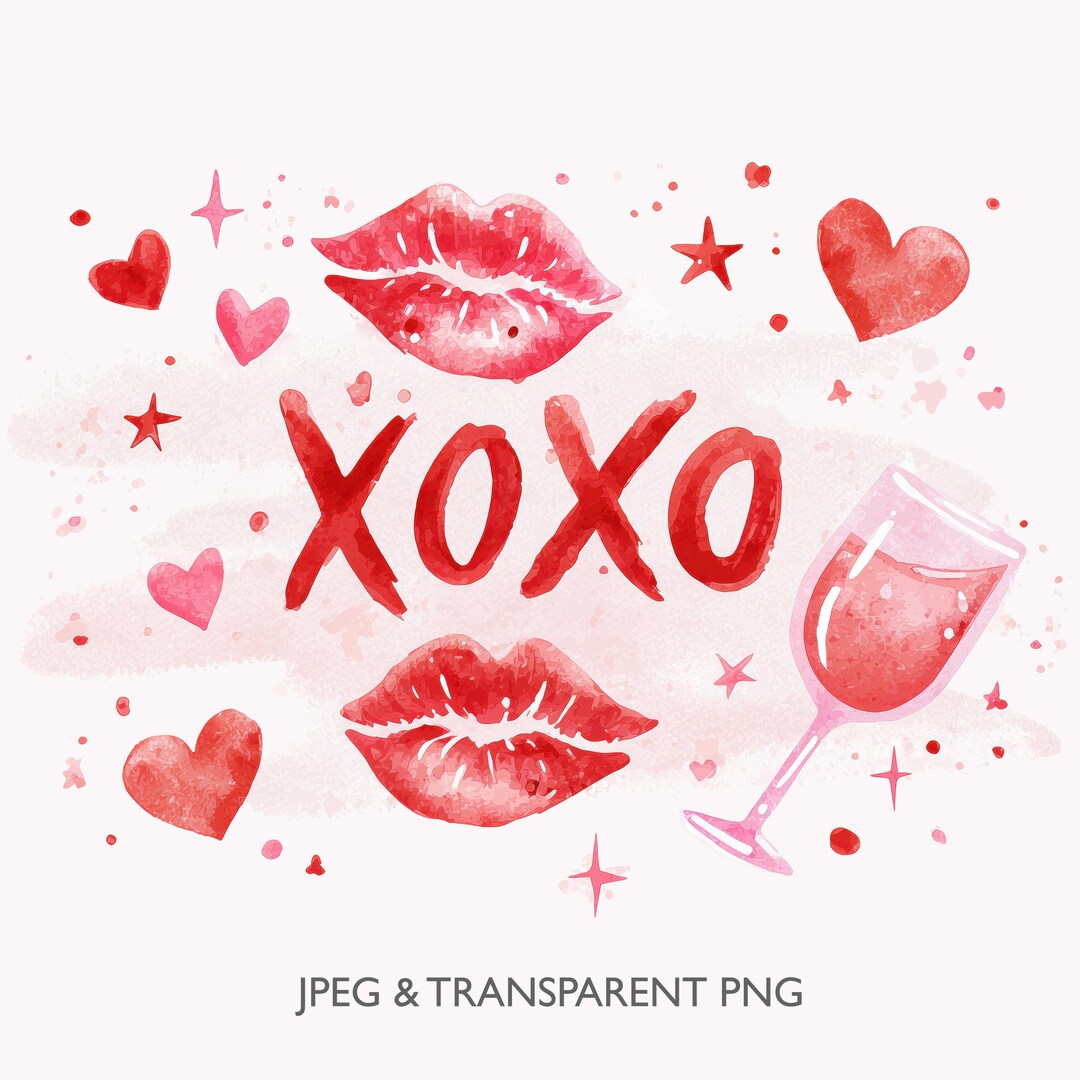XOXO PNG, Valentine Heart PNG, Valentines Day Sublimation Design Png ...