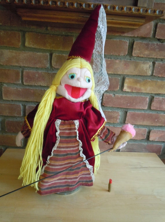 Handmade Fabric Puppet Rapunzel Muppet Ventriloquist Etsy