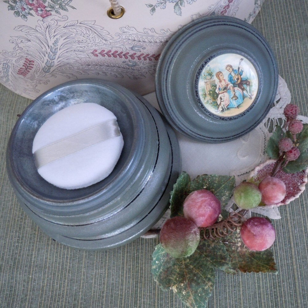 Thorens Music Box Vintage Silverite Metal Music Box Powder Etsy