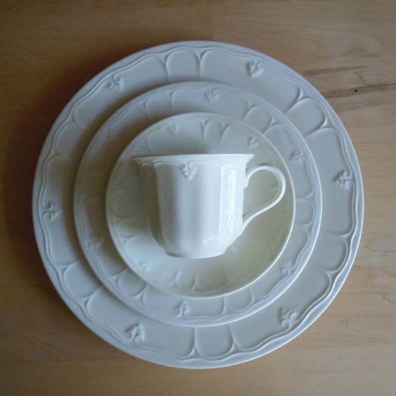 Vintage White Dinnerware Set Lenox 50pcs Casual Elegance Etsy