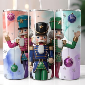 Emballage gobelet casse-noisette, vacances festives casse-noisette Design PNG, emballage gobelet Noël, emballage gobelet skinny 20 oz, sublimation design,