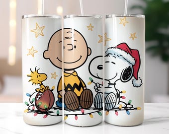 Festliche Cartoon Haustiere Weihnachten Tumbler Wrap, Weihnachtslichter Design PNG, Weihnachten Tumbler Wrap, 20 Unzen Skinny Tumbler Wrap, Sublimationsdesign