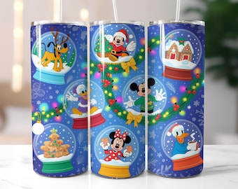 Cartoon-Maus-Weihnachtsbecherverpackung, niedliche Maus-Weihnachtsbecherverpackung PNG, Weihnachtsbecherverpackung, 20 Unzen dünner Becherverschluss, Sublimationsdesign