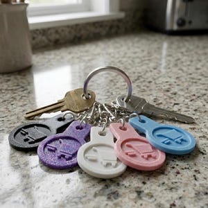Shopping Cart Coin Keychain - Quarter Size, PLA Bioplastic image 7