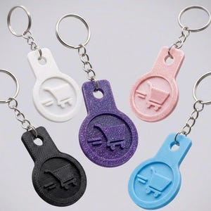 Shopping Cart Coin Keychain - Quarter Size, PLA Bioplastic