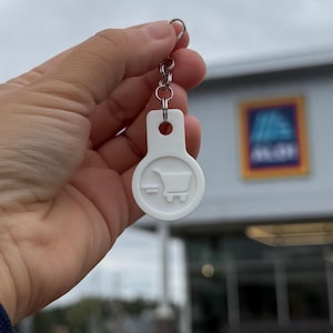 Shopping Cart Coin Keychain - Quarter Size, PLA Bioplastic image 2