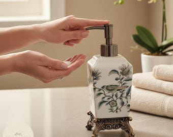 Keramik Seifenspender - Vintage Floral Badezimmer Dekor in verschiedenen Designs