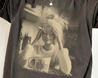 Funny Distressed Doll Face Meme Shirt, Viral Internet Tee