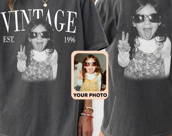 Comfort Colors® Personalized Photo Vintage Shirt, Custom 30th Photo Birthday tee