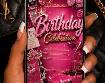 Mean Girls Y2K Birthday Invitation, Pink Burn Book Party Invite (Digital Download)
