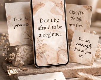 Motivational Quote Templates for Instagram | Neutral Canva Posts (Digital Download)