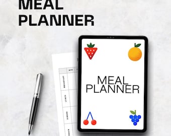 Weekly Meal Planner | Pantry Organizer | Recipe Tracker | Grocery List | Kitchen Organizer | Meal Prep Sheet | Instant Download