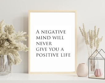 Motivational Wall Art | Positive Mindset Poster | Inspirational Quote Print | Digital Download | Printable Wall Decor | Instant Download