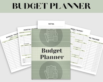 Printable Budget Planner | Weekly Monthly Finance Tracker | Expense Log | Savings Planner | Debt Tracker | Instant Download PDF