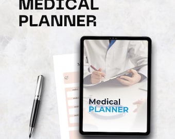 Health Organizer Printable | Medical Planner PDF | Wellness Journal Template | Daily Health Tracker | Instant Download