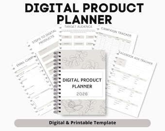 Digital Product Planner Printable | Small Business Planner | Product Planning Template | Business Organization | Instant Download PDF
