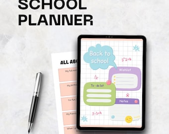 Back to School Planner, Student Academic Organizer, Printable Study Planner, Digital Download, Homework Tracker, School Schedule
